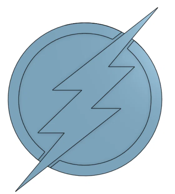 Mô hình biểu tượng The Flash (Flash Logo) 3D in đơn giản và tinh tế - Image 2