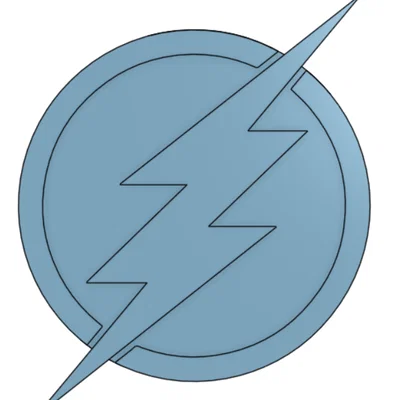 Mô hình biểu tượng The Flash (Flash Logo) 3D in đơn giản và tinh tế