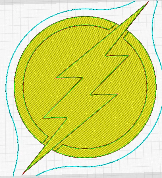 Mô hình biểu tượng The Flash (Flash Logo) 3D in đơn giản và tinh tế - Image 3
