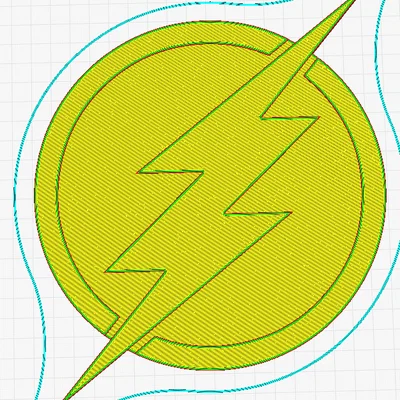 Mô hình biểu tượng The Flash (Flash Logo) 3D in đơn giản và tinh tế