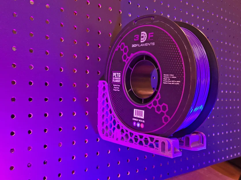 Giá Treo Cuộn Filament Hình Lục Giác Cho Pegboard (Hexagon Spool Pegboard Holder) - Image 1