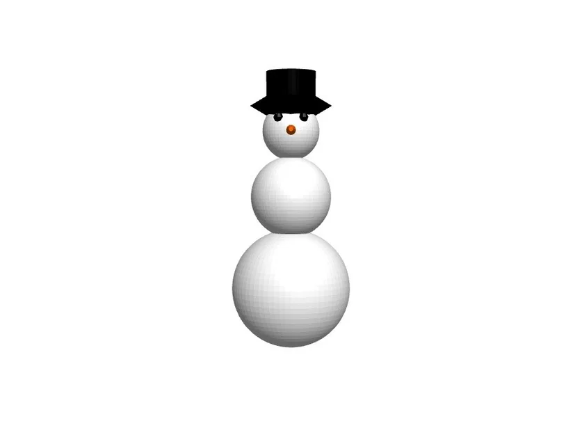 Mô hình người tuyết 3D (Snowman) đáng yêu trang trí Giáng sinh - Image 1