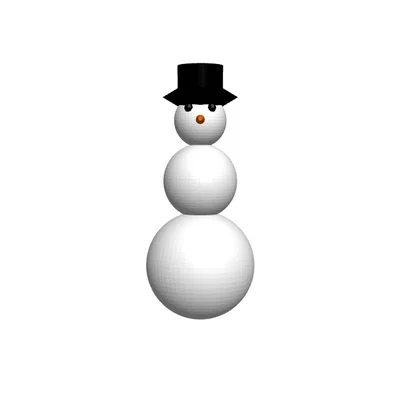 Mô hình người tuyết 3D (Snowman) đáng yêu trang trí Giáng sinh