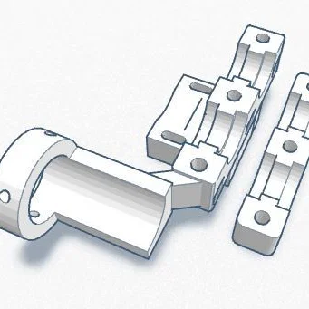 Ngàm gắn đầu phun kép E3D V6 cho máy in 3D SmartrapCore