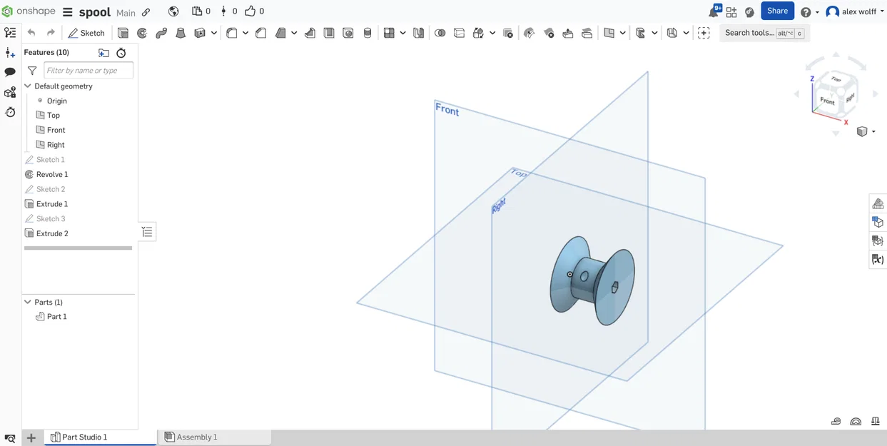 Mô hình cuộn dây spool trục lục giác 8mm bền bỉ cho máy in 3D - Image 1