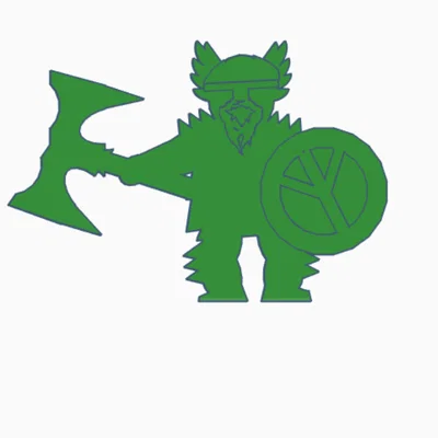 Meeple Chiến Binh Người Lùn Cầm Rìu Lớn