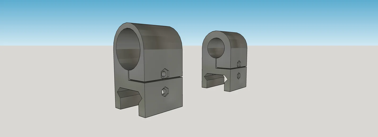 Bộ ngàm gắn kính ngắm Picatinny 20mm và 14mm in 3D - Image 1