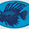 Mô hình thẻ treo trang trí hình cá sư tử Sea Life Tag 115 in 3D - Thumbnail 1