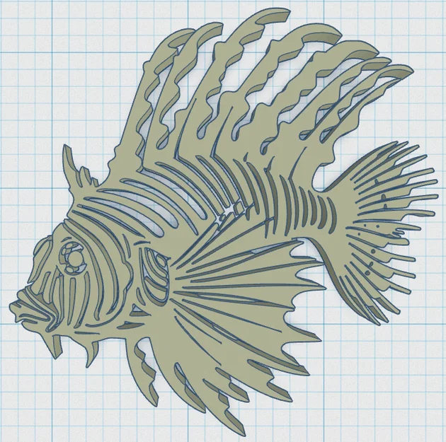 Mô hình thẻ treo trang trí hình cá sư tử Sea Life Tag 115 in 3D - Image 3