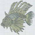 Mô hình thẻ treo trang trí hình cá sư tử Sea Life Tag 115 in 3D - Thumbnail 3