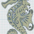 Mẫu thẻ treo hình cá ngựa (Sea Life Tag) in 3D xinh xắn - Thumbnail 3