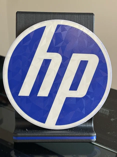 Miếng lót ly 3D logo HP cực chất trang trí bàn làm việc - Image 1