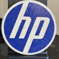 Miếng lót ly 3D logo HP cực chất trang trí bàn làm việc - Thumbnail 1