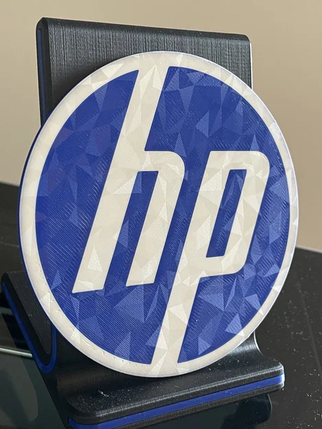 Miếng lót ly 3D logo HP cực chất trang trí bàn làm việc - Image 2