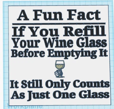 Bảng hiệu trang trí Wine Glass Sign vui nhộn cho quầy bar - Image 1
