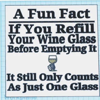Bảng hiệu trang trí Wine Glass Sign vui nhộn cho quầy bar