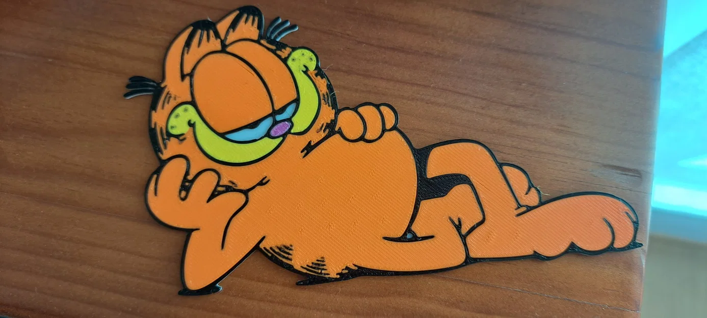 Mô hình trang trí Garfield 2D siêu đáng yêu cho tín đồ 3D Printing - Image 1