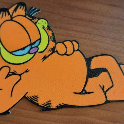 Mô hình trang trí Garfield 2D siêu đáng yêu cho tín đồ 3D Printing