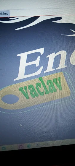 Mẫu móc khóa cá nhân hóa tên Vaclav - File in 3D độc đáo - Image 1