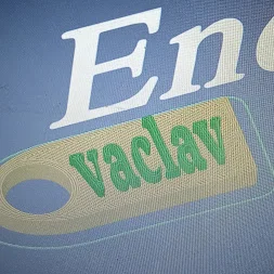 Mẫu móc khóa cá nhân hóa tên Vaclav - File in 3D độc đáo
