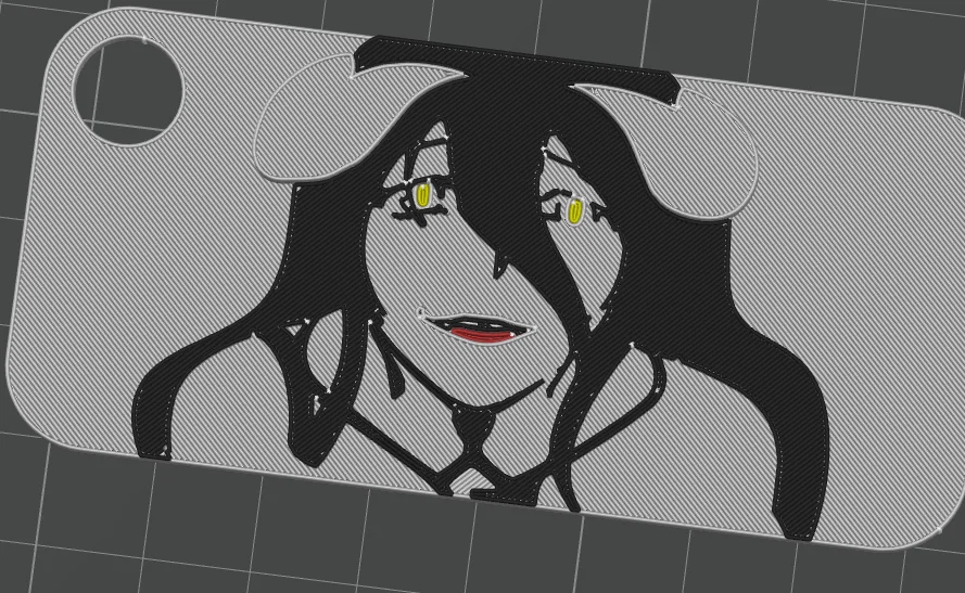Móc khóa in 3D Albedo Overlord (Hỗ trợ in đa màu AMS) - Image 2