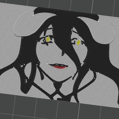 Móc khóa in 3D Albedo Overlord (Hỗ trợ in đa màu AMS)