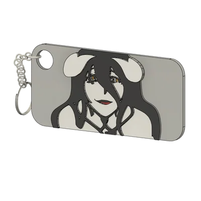 Móc khóa in 3D Albedo Overlord (Hỗ trợ in đa màu AMS)