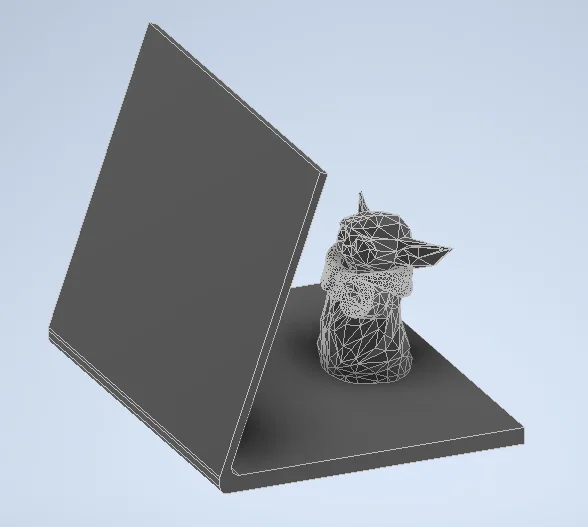 Mô hình kệ đỡ sách Baby Yoda (Grogu) phong cách Lowpoly siêu đẹp - Image 1