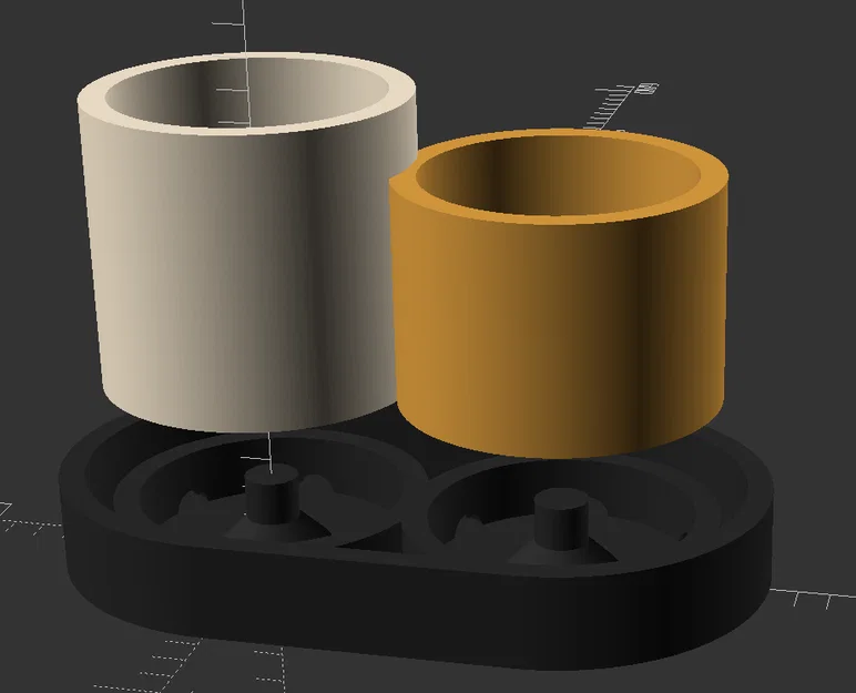Bộ chậu cây 3D đôi thiết kế chồng lấn độc đáo - Overlapping Pots - Image 2