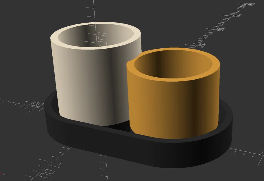 Bộ chậu cây 3D đôi thiết kế chồng lấn độc đáo - Overlapping Pots - Image 3
