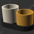 Bộ chậu cây 3D đôi thiết kế chồng lấn độc đáo - Overlapping Pots - Thumbnail 3