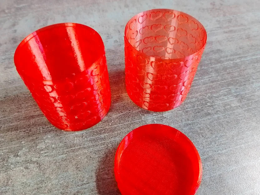 Hộp đựng quà trái tim - Mẫu in 3D Vase Mode đáng yêu - Image 10