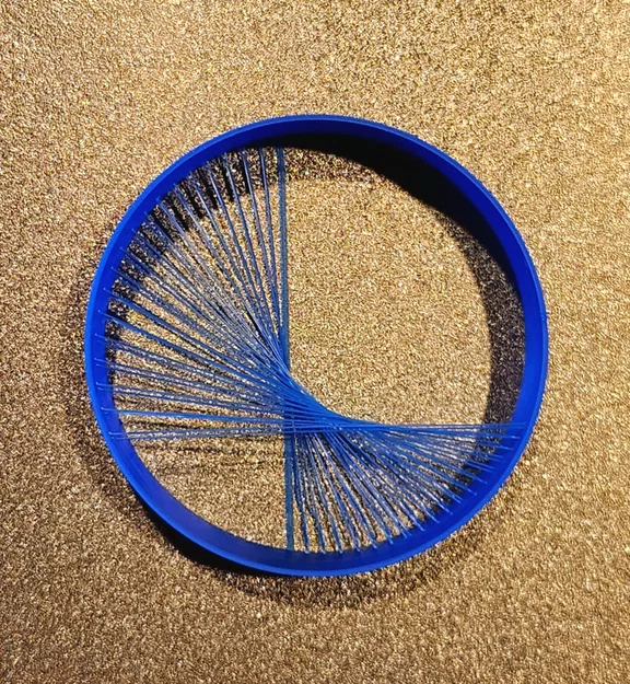 String Art đường cong 90° kèm stand (90Degree Curve String Art with Stand) - Image 1