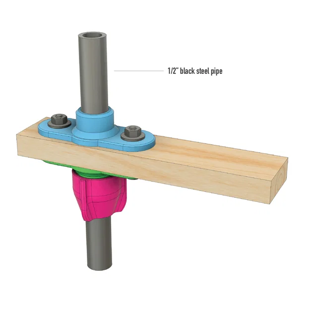 Cùm Kẹp Collet cho Ống Thép Đen 1/2 inch - Image 1