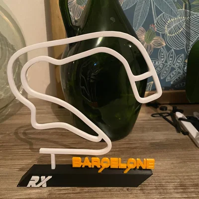 Mô hình trang trí đường đua RallyCross (Circuit RX) 3D để bàn