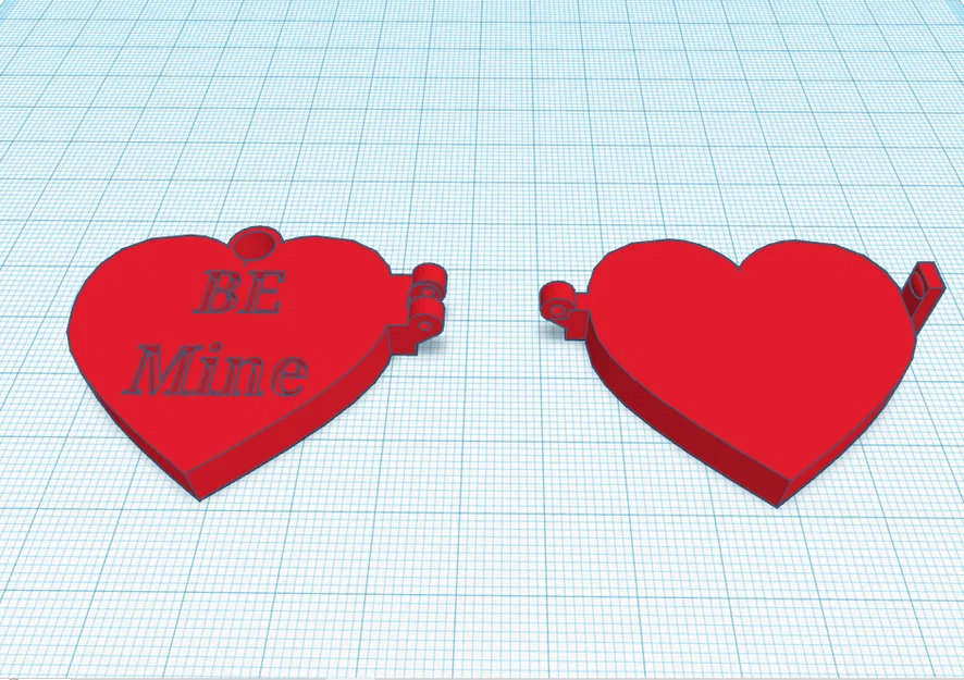 Móc khóa/locket hình trái tim “Be Mine” - Image 1