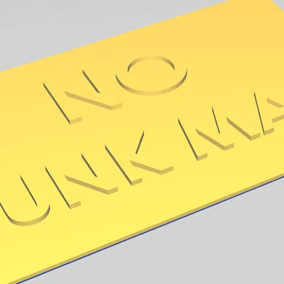Bảng dán hộp thư “No Junk Mail”