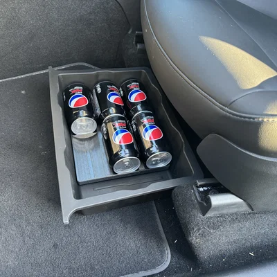 RefreshRack – Khay giữ 6 lon cho hộc chứa dưới ghế Tesla Model Y