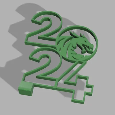 Mô hình trang trí năm Giáp Thìn 2024 in 3D (2024 Dragon year sign)