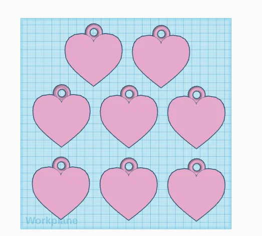 Mẫu in 3D móc khóa trái tim dễ thương cho ngày Valentine - Image 1