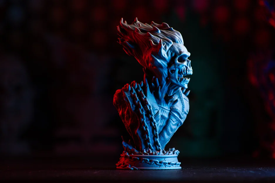 Mô hình 3D Ghost Rider - Tượng bán thân cực ngầu cho fan Marvel - Image 6