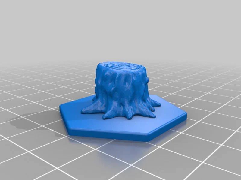Mô hình gốc cây 3D Tree Stump trên đế lục giác cho Board Game - Image 1