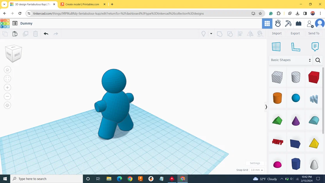 Mô hình nhân vật thử nghiệm in 3D (Dummy Test Print) đơn giản - Image 1