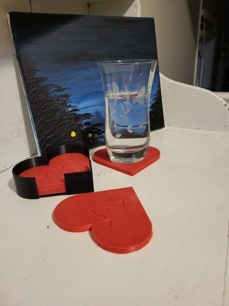 Đế Lót Ly Candy Heart Coasters - Image 1