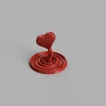 Mô hình 3D Wavey Heart - Trang trí trái tim gợn sóng lãng mạn - Thumbnail 4