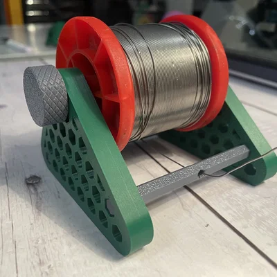 Giá đỡ cuộn thiếc hàn đa năng 3D - Tích hợp khay giữ dụng cụ