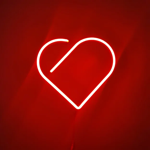 Khung đèn Neon LED hình trái tim (Heart-shaped base) - Dự án in 3D DIY - Image 1