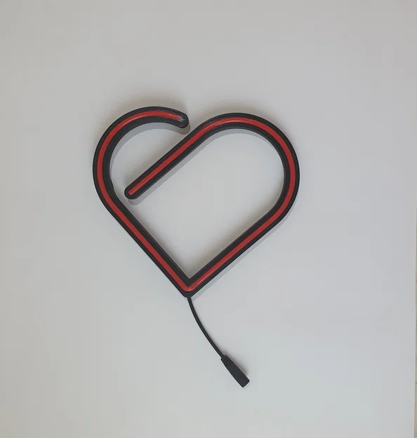 Khung đèn Neon LED hình trái tim (Heart-shaped base) - Dự án in 3D DIY - Image 2