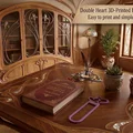 Mẫu kẹp sách trái tim 3D xinh xắn - Bookmark Hearts - Thumbnail 1