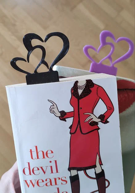 Mẫu kẹp sách trái tim 3D xinh xắn - Bookmark Hearts - Image 2